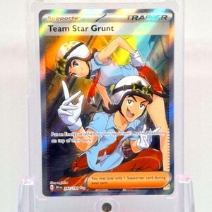 Pokemon Full Art Team Star Grunt Trainer Trading Card